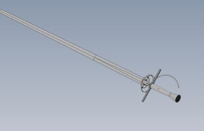 西欧骑士用的宝剑3D模型