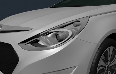 2011款现代Sonata Hybrid汽车3D模型