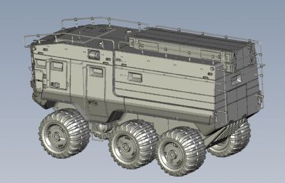 露营车造型,步战车3D模型,OBJ格式