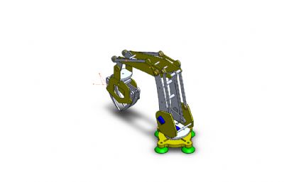 简易机械带臂机械爪3D模型