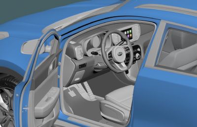 起亚sportage亚狮汽车3D模型,FBX格式