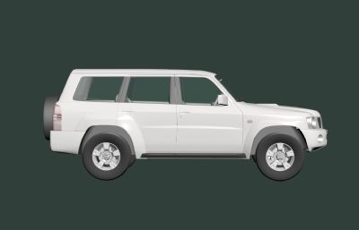 尼桑Patrol途乐汽车3D模型素模