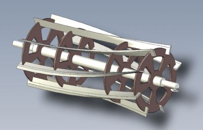 滚筒式割草机刀片3D模型,STP格式