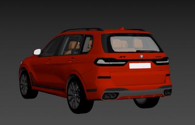 2019款宝马X7 xDrive50i汽车3D模型(精致内饰)