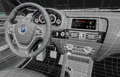 宝马X4 Xdrive 35d汽车3D模型,max+fbx格式