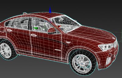 宝马X4 Xdrive 35d汽车3D模型,max+fbx格式