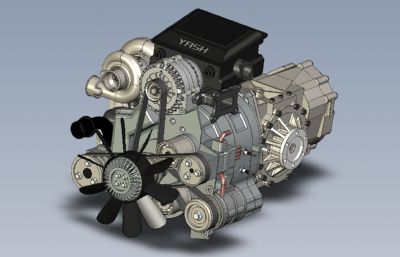 汪克尔转子引擎3D模型,IGS格式