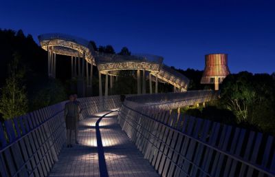 福州城市森林步道,左海公园,金牛山公园,梅峰山地公园3D模型,无夜景效果