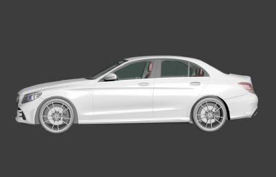 奔驰c180汽车3D模型(网盘下载)