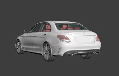 奔驰c180汽车3D模型(网盘下载)