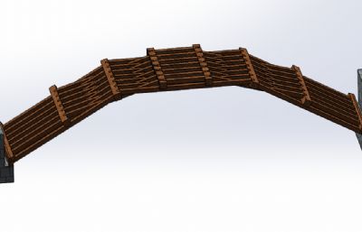 木拱廊桥STEP格式模型