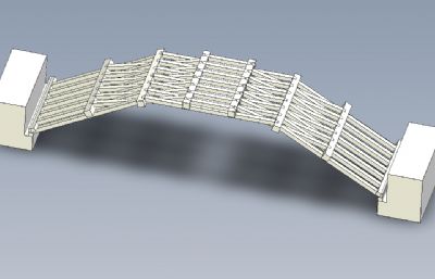 木拱廊桥STEP格式模型