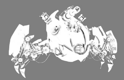 破坏者机器战士maya模型,带简单绑定