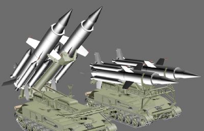 甘尼夫远程导弹3D模型