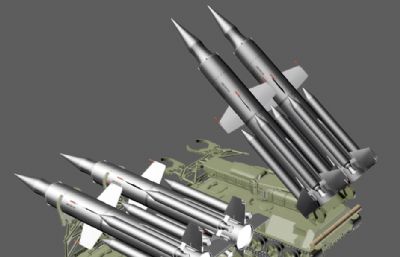 甘尼夫远程导弹3D模型