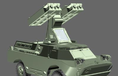 连发火箭弹发射车3D模型