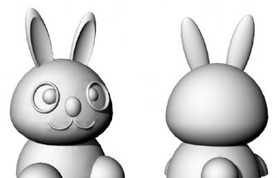 卡通大眼兔子STL模型