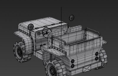 Q版儿童吉普车3D模型