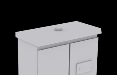 配电箱3D模型白模