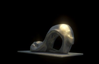 惺睡抽象雕塑设计3D模型