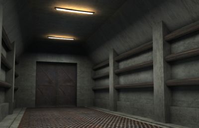 防空洞,求生应急逃跑地道,通道,地下隧道3D模型