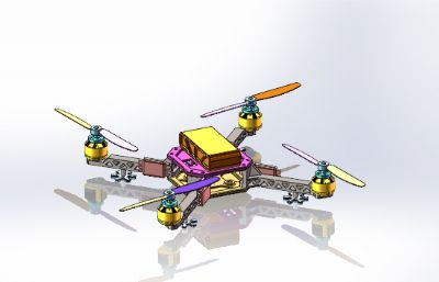 四轴无人机SolidWorks模型