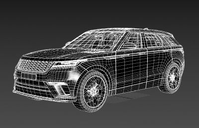 中型SUV汽车3D模型,MAX+FBX格式,VRAY材质