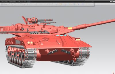 梅卡瓦红狼坦克模型,STP格式
