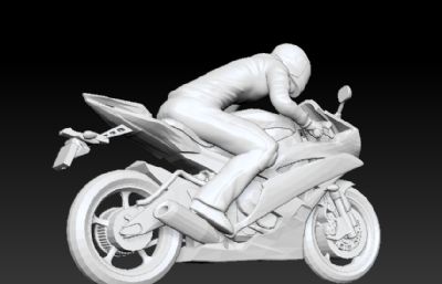 雅马哈骑手模型,ZTL格式,可3D打印
