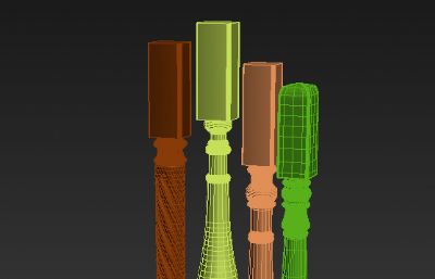 基础建筑柱子,家具承重装饰柱子3D模型
