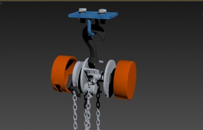 起重葫芦,手拉葫芦,起重吊链,千不拉,手动倒链3D模型