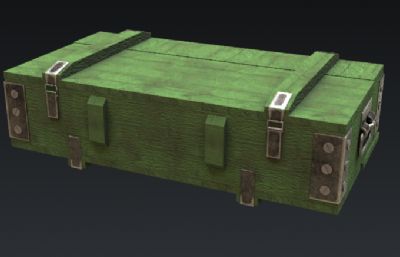 弹药箱,炮弹箱,木箱,箱子3D模型
