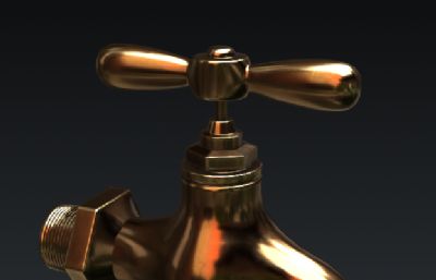 老款纯铜水龙头3D模型