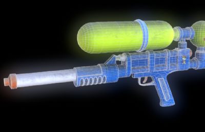 滋水枪,水枪3D模型