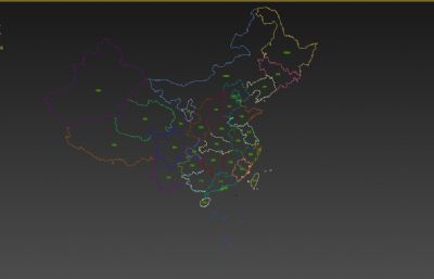 中国地图拼图,省份地图,南海群岛,钓鱼岛黄岩岛赤尾屿版图3D模型