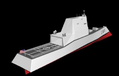 美国朱姆沃尔特级驱逐舰3D模型