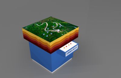 地震模拟演示仪3D模型