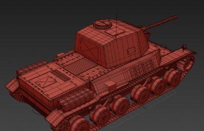 日系Type 3 Chi-Nu中型坦克3D模型素模