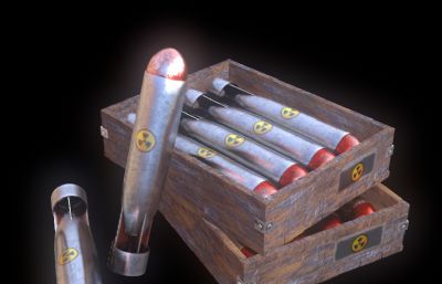 Q版炸弹,炮弹3D模型