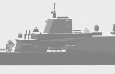 美国ffgx护卫舰3D模型,STL格式