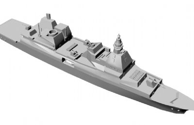 意大利ddx万吨大驱逐舰模型,STL格式白模