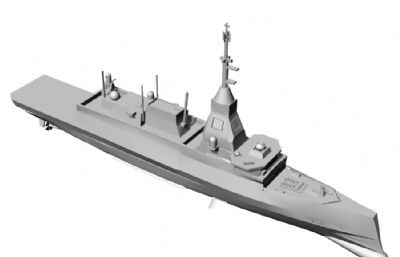 法国fti护卫舰3D模型,STL格式