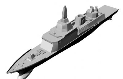 湾湾台湾设想军舰3D模型,STL格式