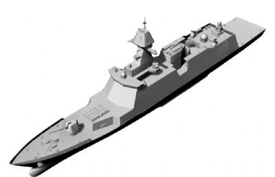 韩国蔚山级护卫舰3D模型,STL格式(得标方案)