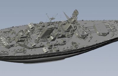 架空佛罗里达号战列舰3D模型,STL格式