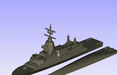 加拿大皇家海军csc护卫舰3D模型,stl格式