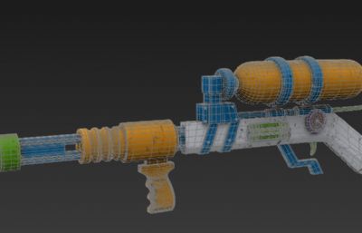 Q版AK滋水枪3D模型
