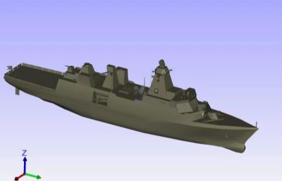 英国皇家海军31型护卫舰3D模型,STL格式
