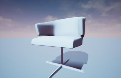 椅子,理发店椅子,转椅3D模型素模