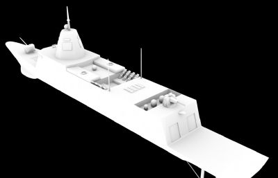 韩国海军KDDX驱逐舰3D模型,有STL,OBJ文件